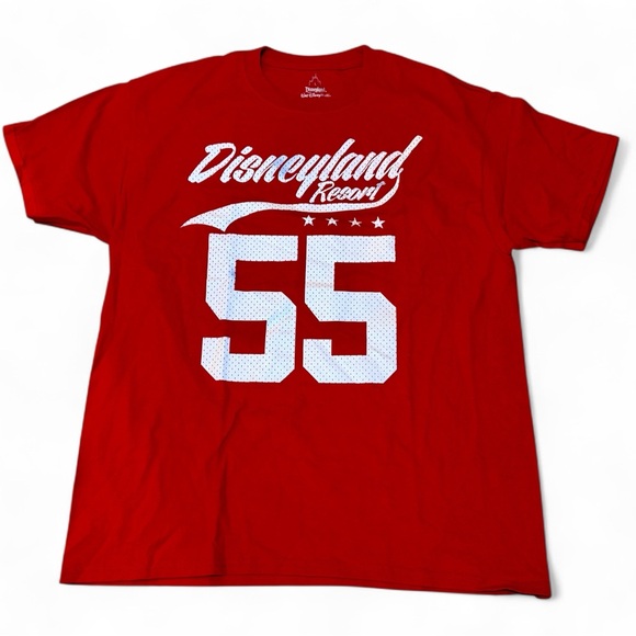 Disney Other - Disneyland Resort Red '55' Graphic Tee- Size Large